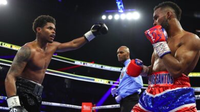 Shakur Stevenson vs Edwin De Los Santos action16 boxing photo
