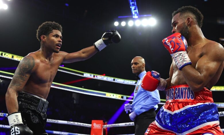 "It's A Marathon," Says Shakur Stevenson As Fans Bolt: Longevity Over Entertainment In The Boxing Rin 1 Shakur Stevenson vs Edwin De Los Santos action16 boxing photo